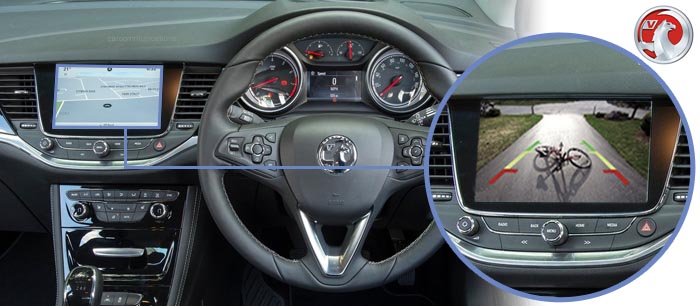 astra reversing camera screen